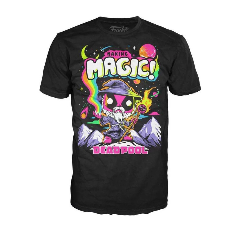 Funko Pop Tee! Marvel: Wizard Deadpool - تي شيرت - Size:Large